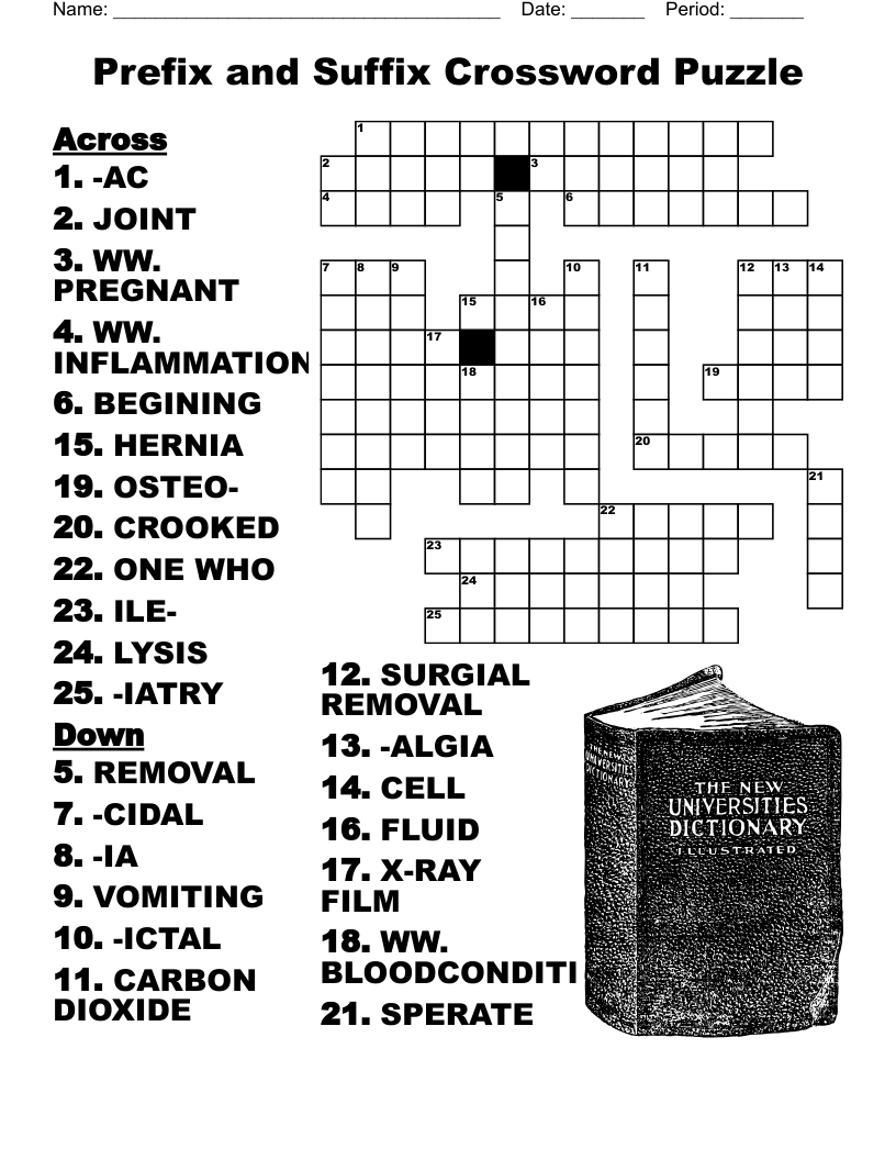 Medical Terminology Musculoskeletal System Crossword WordMint