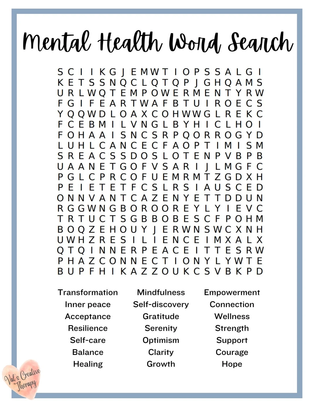 Mental Health Crossword Calming Crossword Puzzle Feel Good Puzzle Etsy Mental Health Crossword Calming Crossword Puzzle Feel Good Puzzle Etsy