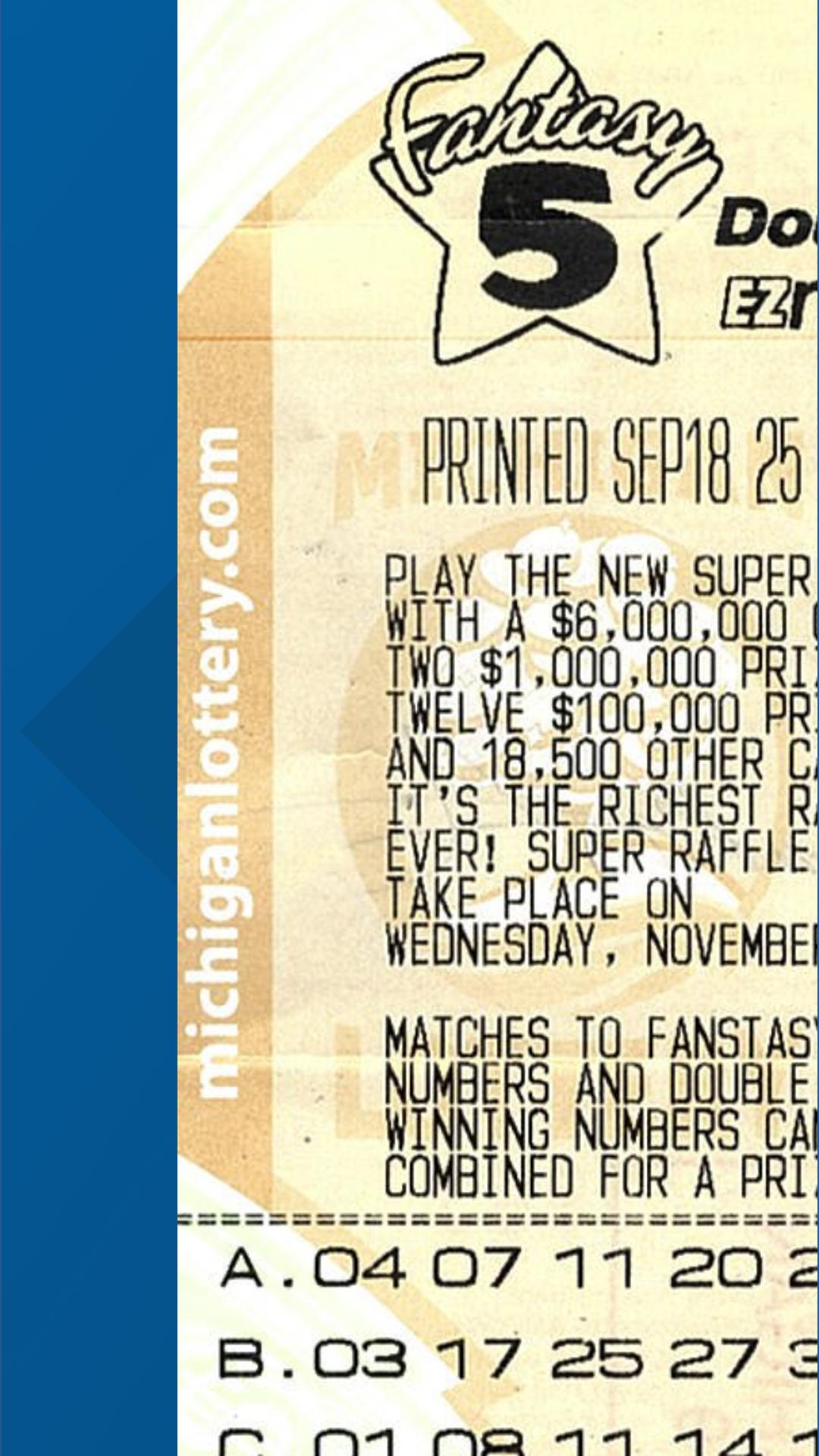 Michigan Man Wins 476 728 Fantasy 5 Jackpot Wzzm13