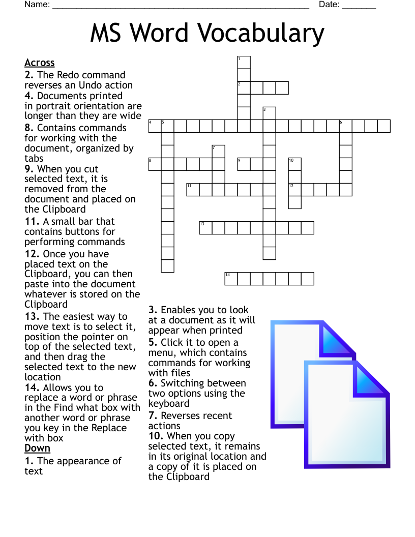 Microsoft Word Crossword WordMint