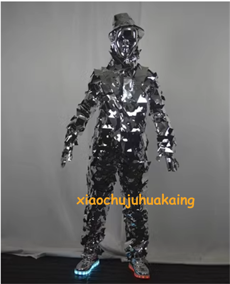 Mirror Clothing Suit Silver Paper Stage Performance Props Popping Prop Costume EBay