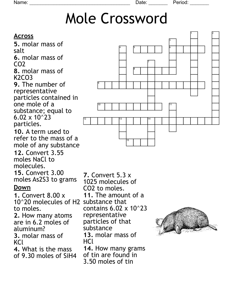 Mole Crossword WordMint