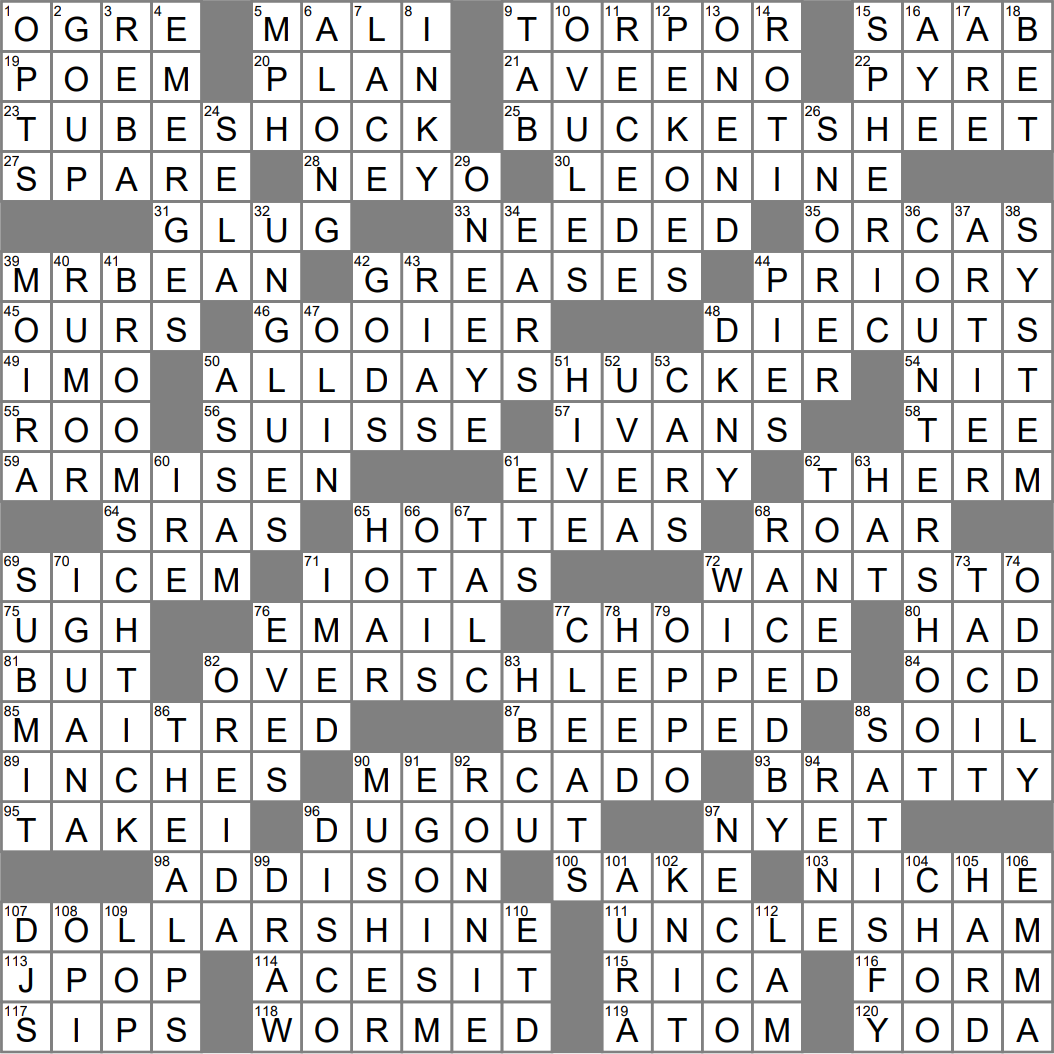 More Chichi Crossword Clue Archives LAXCrossword More Chichi Crossword Clue Archives LAXCrossword