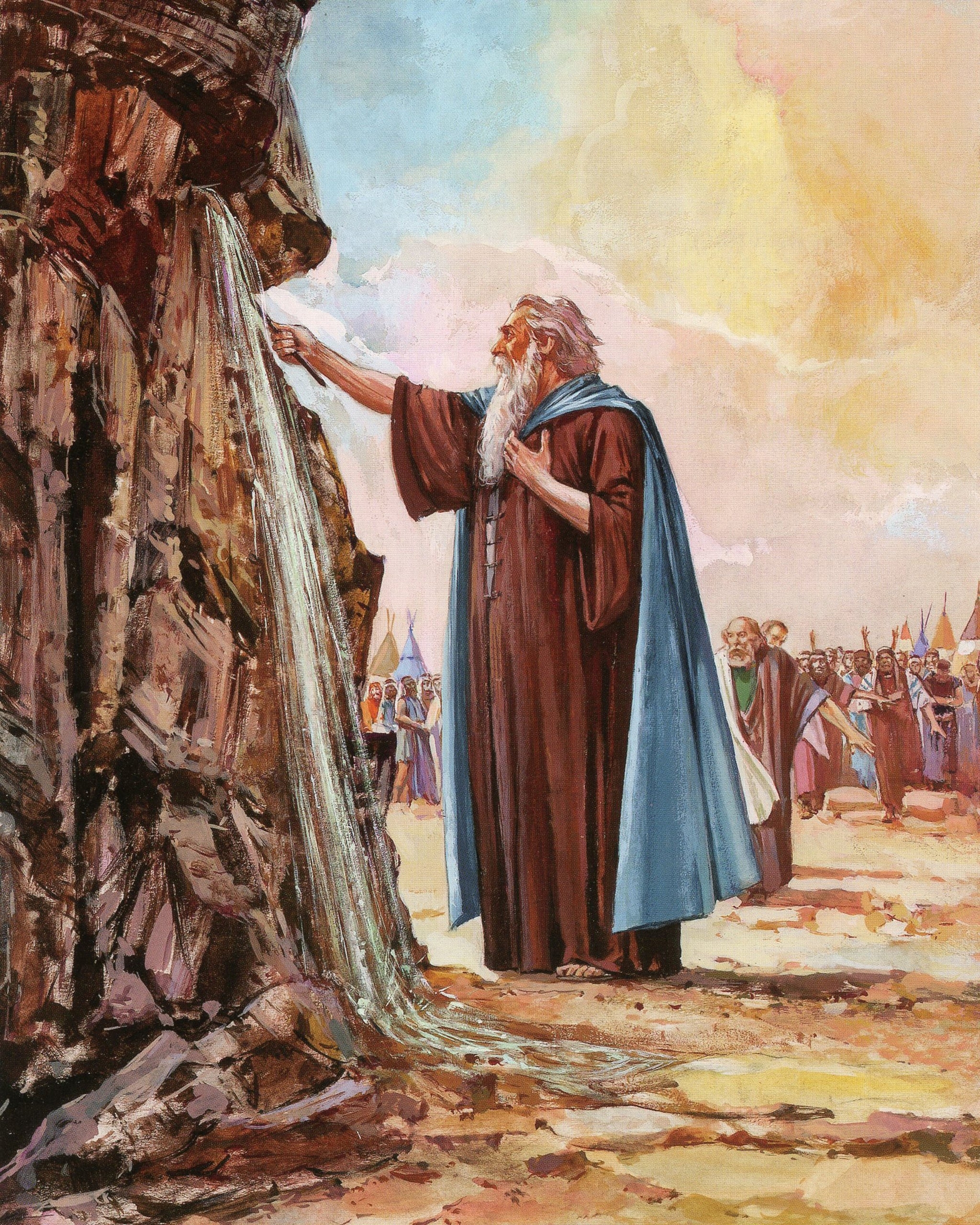 MOSES STRIKES ROCK FOR WATER P CATHOLIC PRINTS PICTURES Catholic Pictures