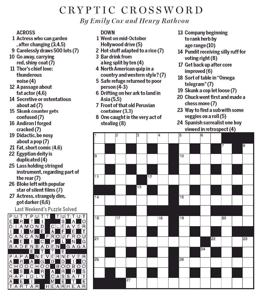 National Post Cryptic Crossword Forum Saturday March 7 2020 Go South Young Actor National Post Cryptic Crossword Forum Saturday March 7 2020 Go South Young Actor