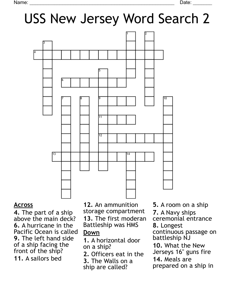 Navy Terms Crossword WordMint