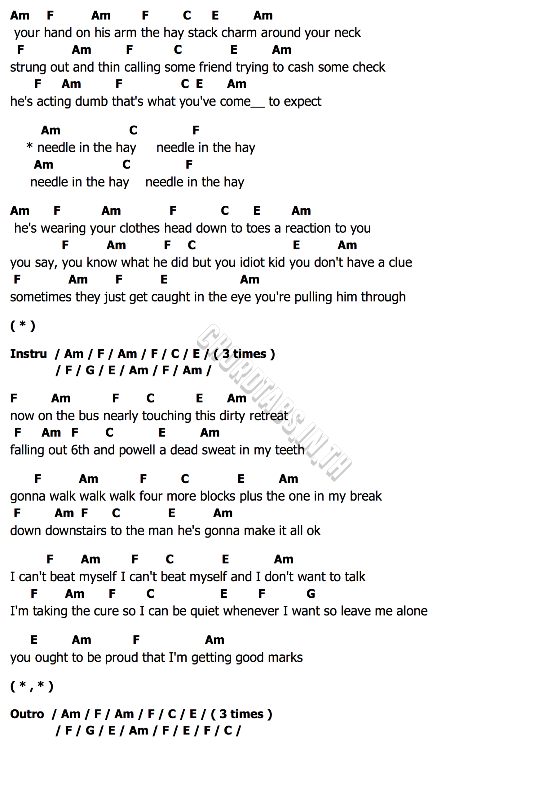 Needle In The Hay Needle In The Hay E Lliott Smith