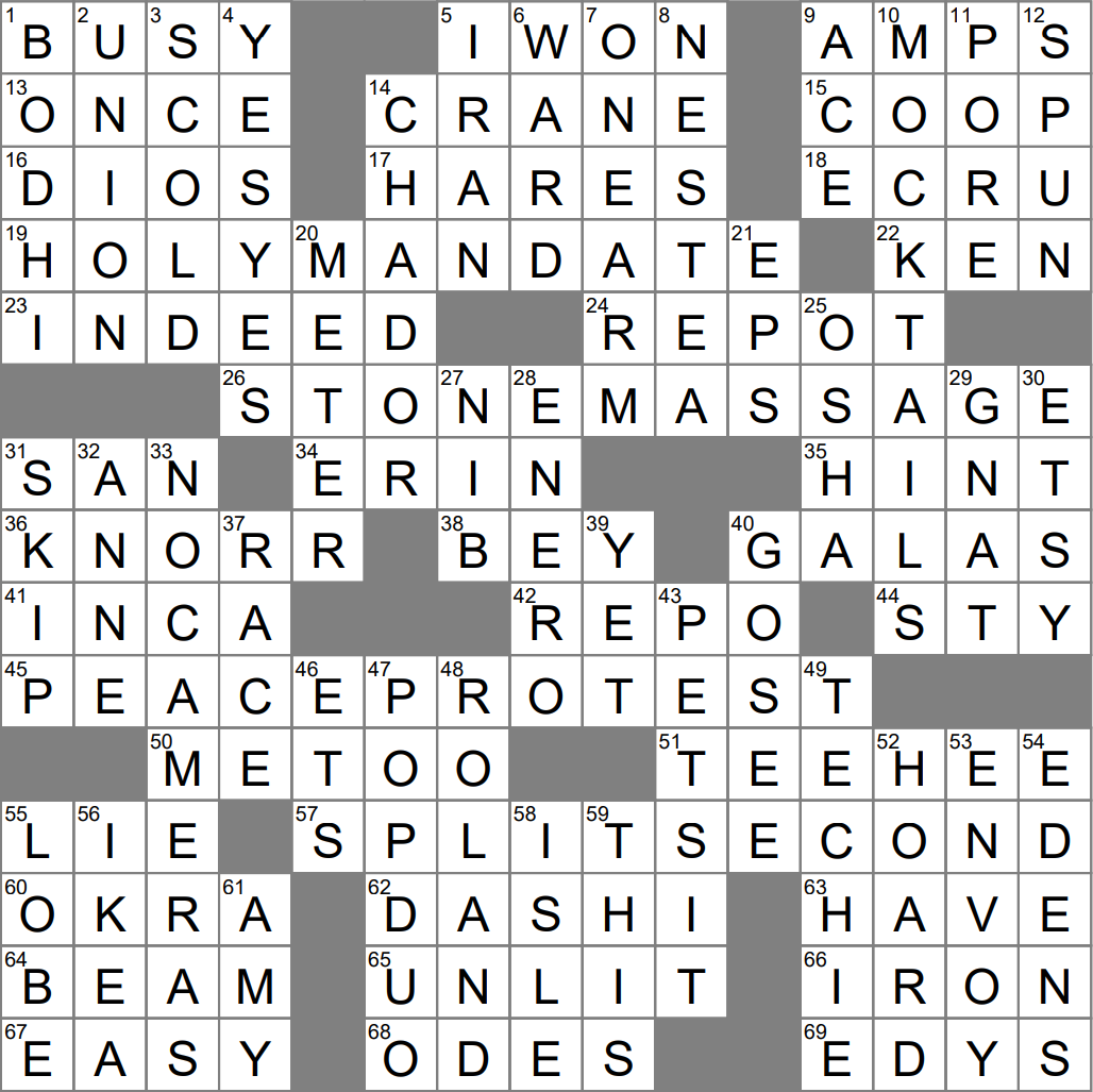 religious messengers crossword clue