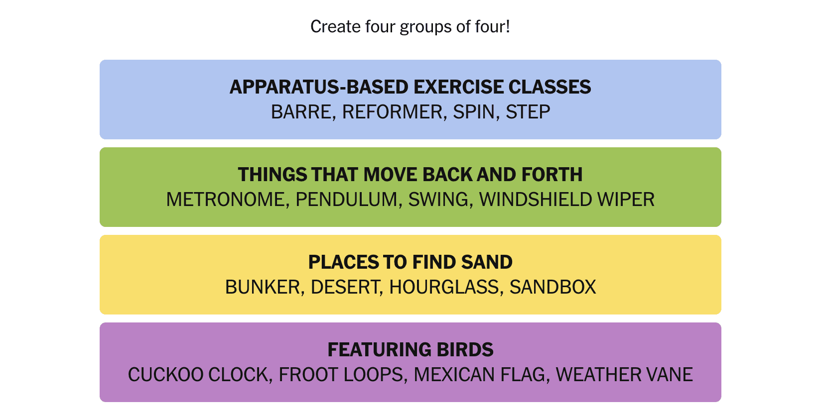 fitness items for swinging crossword clue