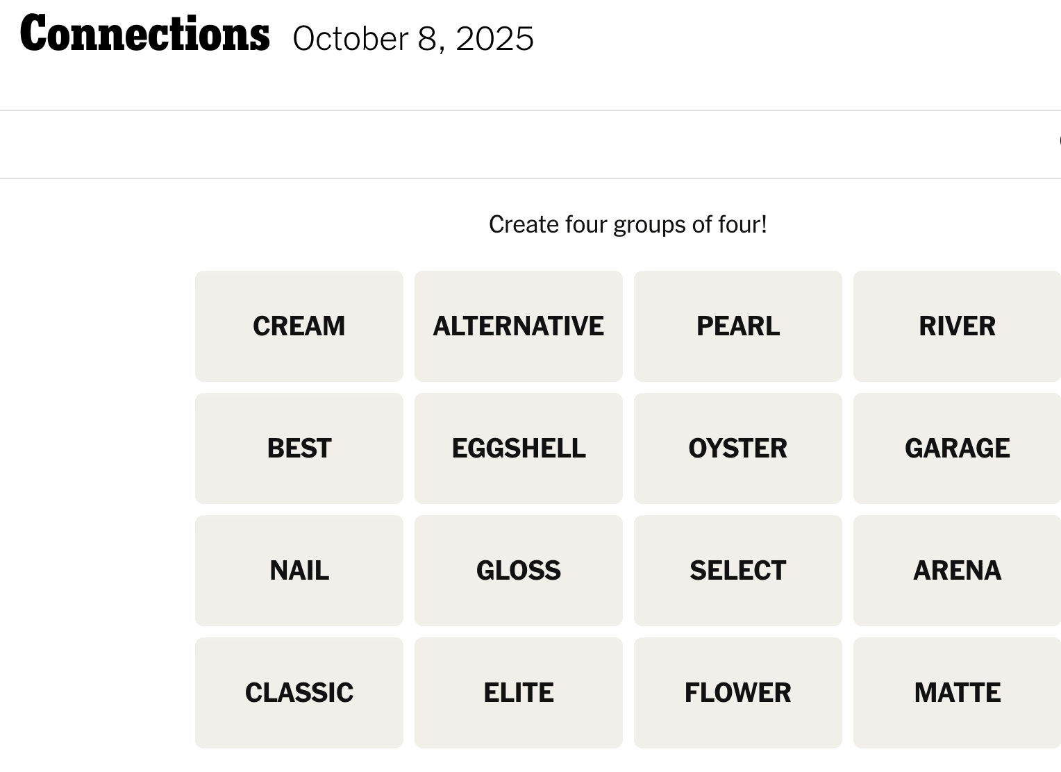 nyt crossword 10/8/25