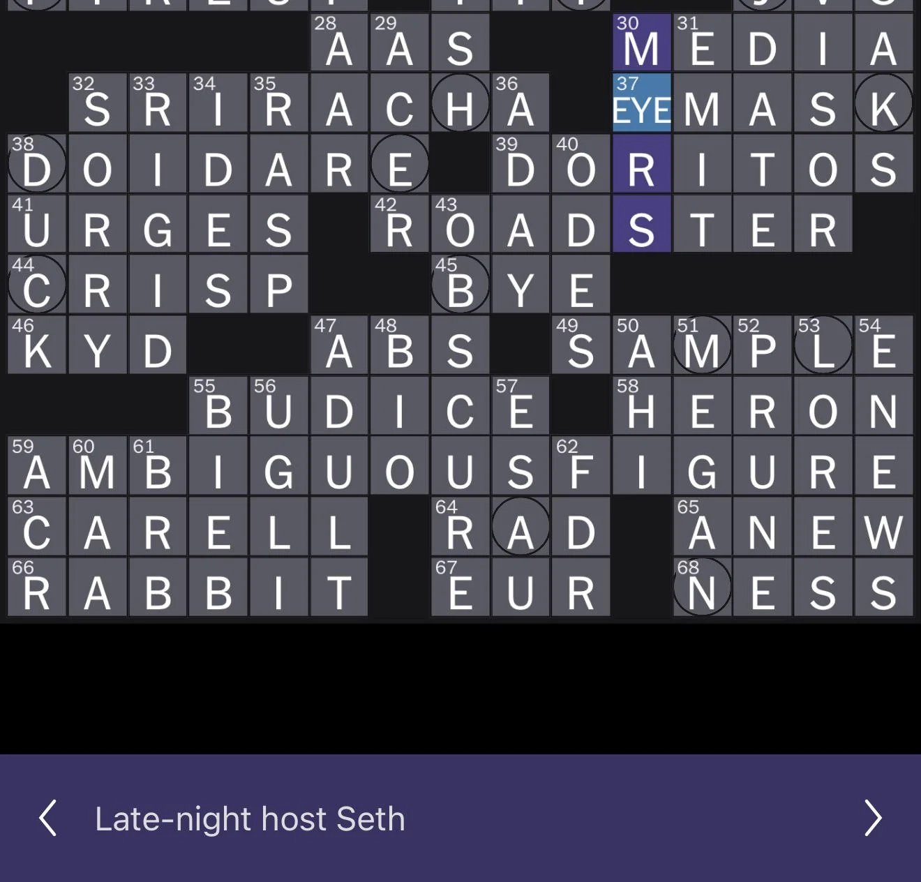 NYT Crossword Clue 11 12 2025 R sethmeyers