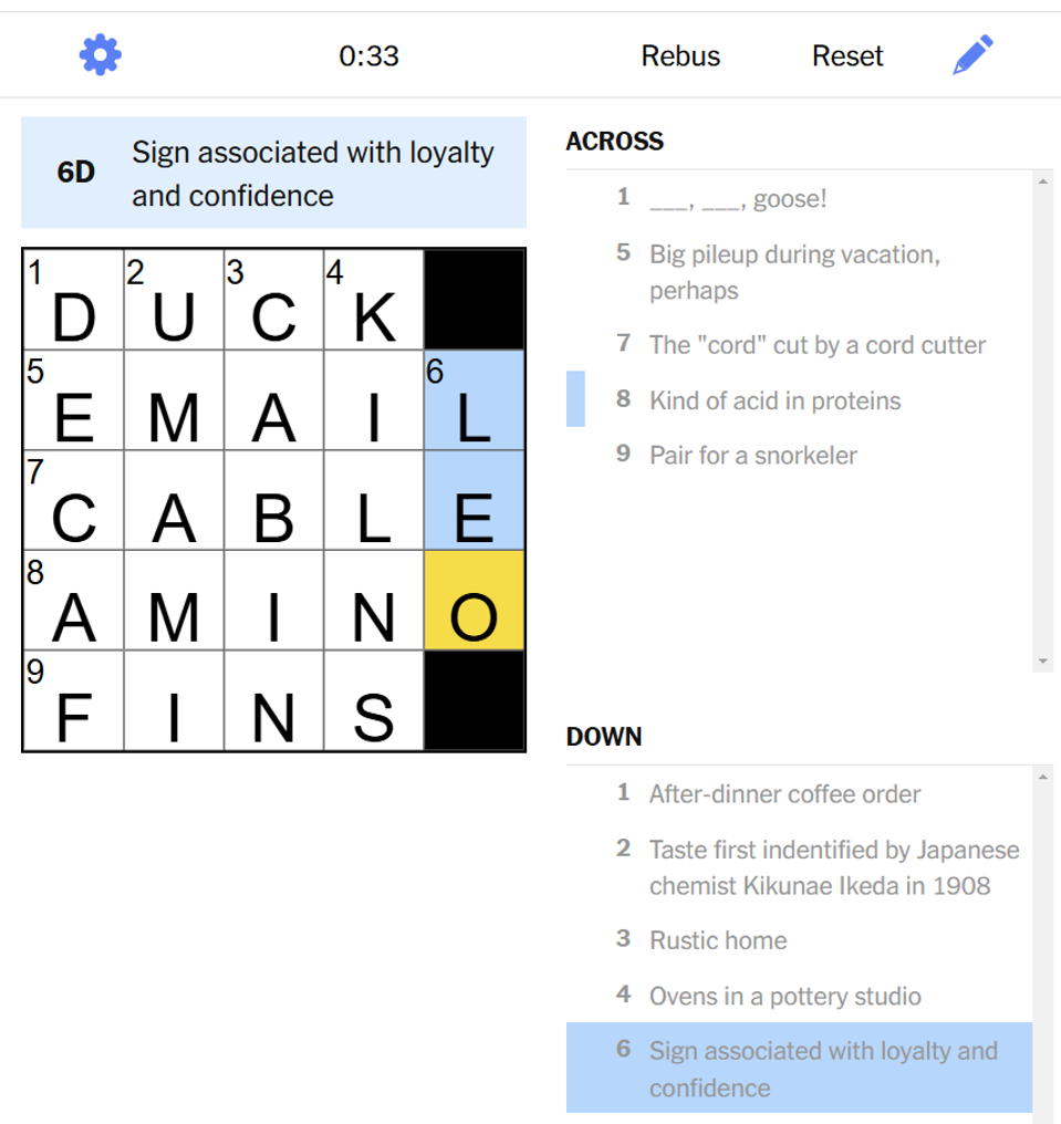 NYT Mini Crossword Clues And Answers For November 29