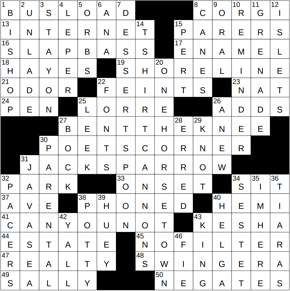 NYXCrossword Answers To The New York Times Crossword