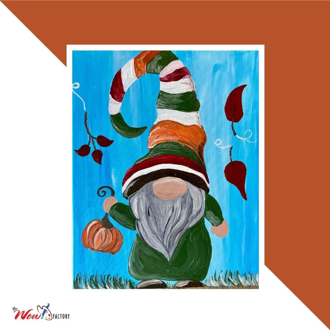 Paint N Sip Playful Fall Gnome Wow Factory