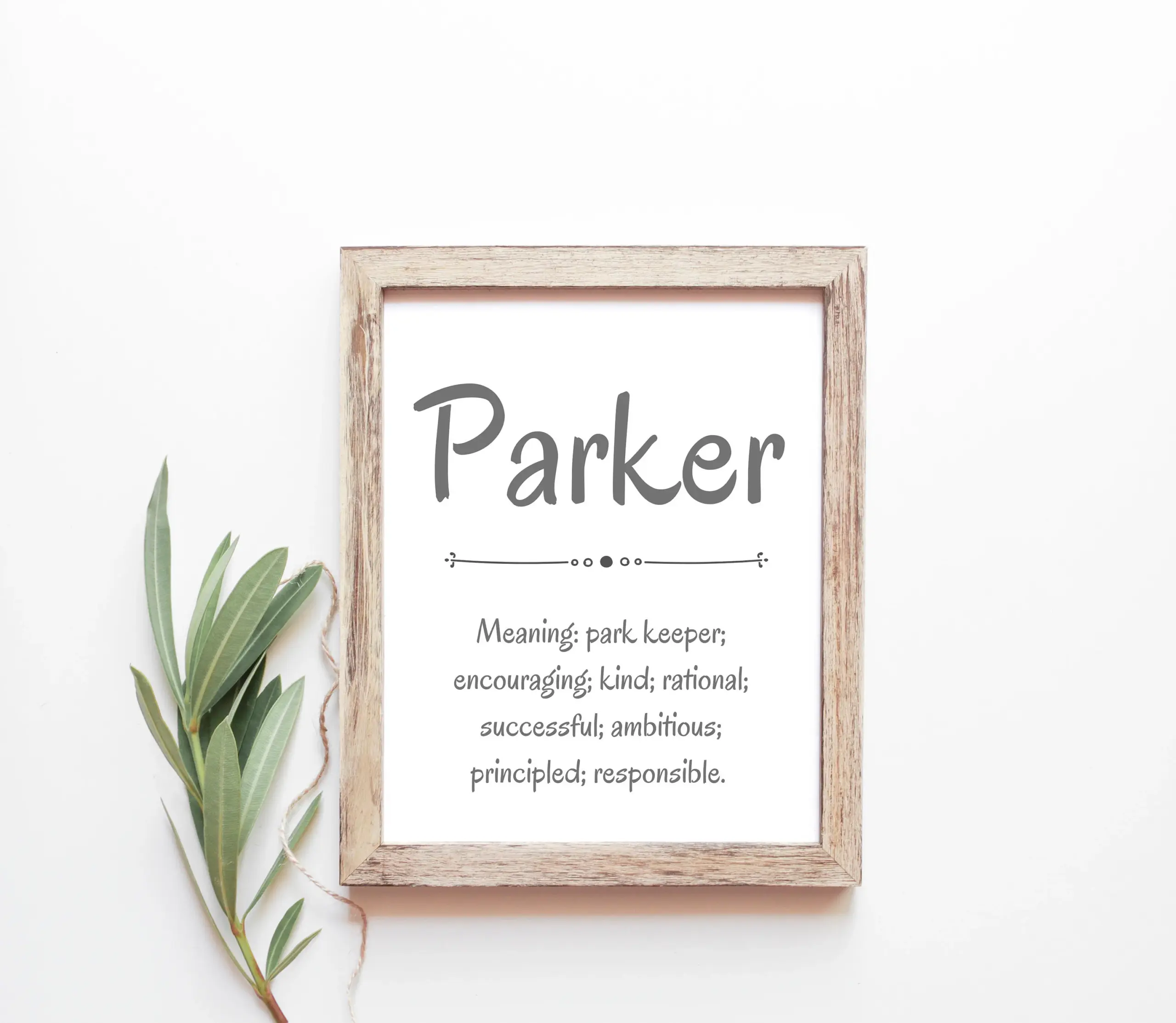 Parker Baby Name Meaning Baby Names Nursery Sign Boy Names Printables Instant Digital Downloads Etsy New Zealand