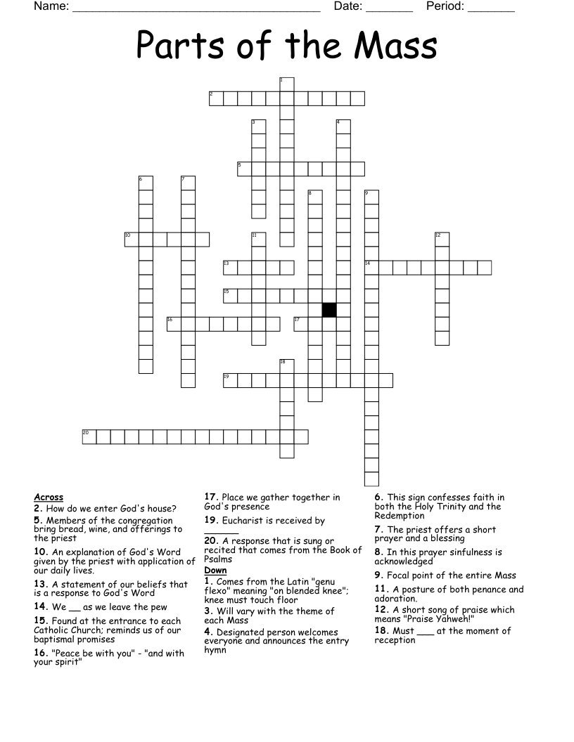 song of praise crossword clue