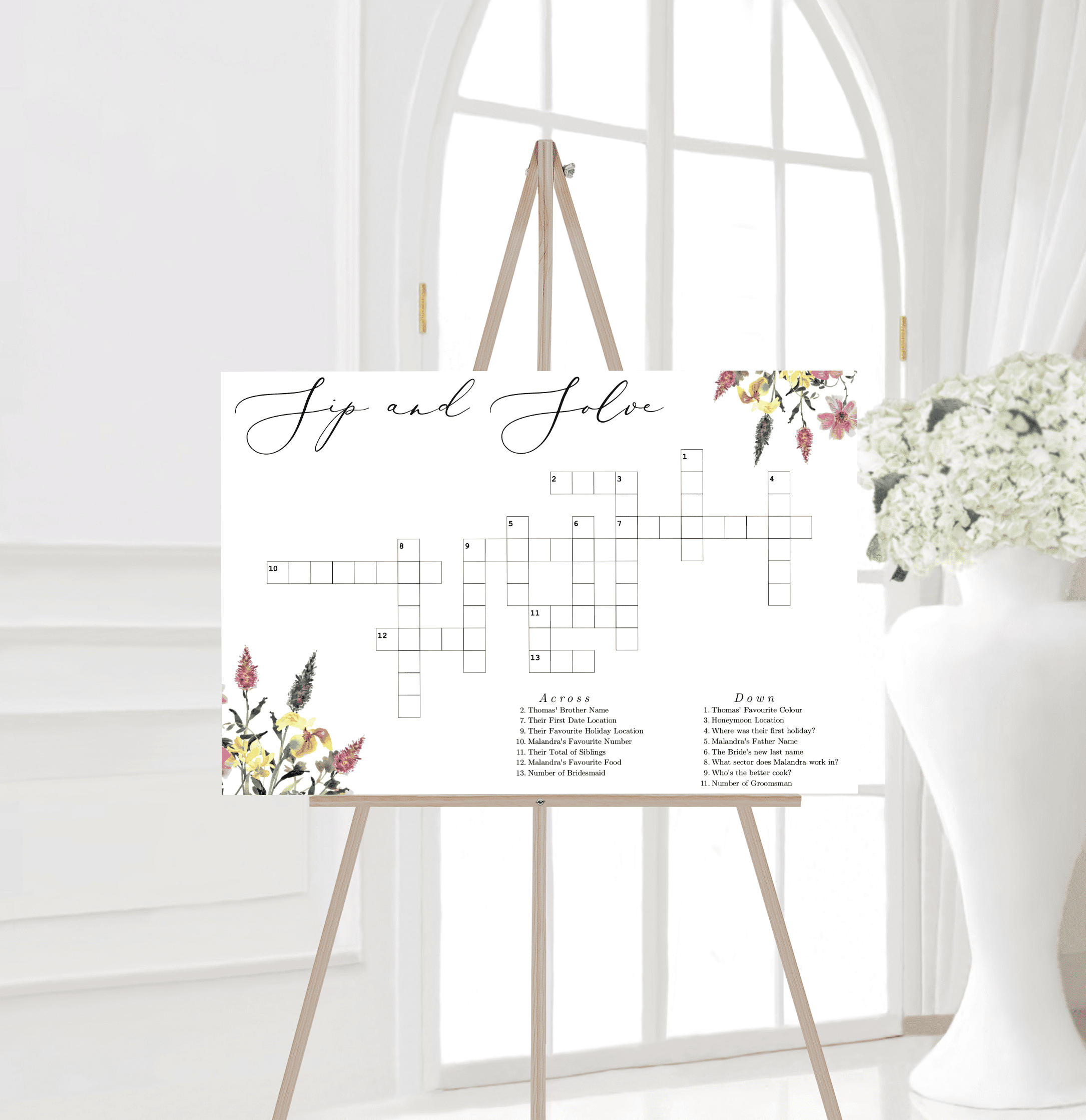 Personalised Crossword Puzzle Meadow Mally s Crafts