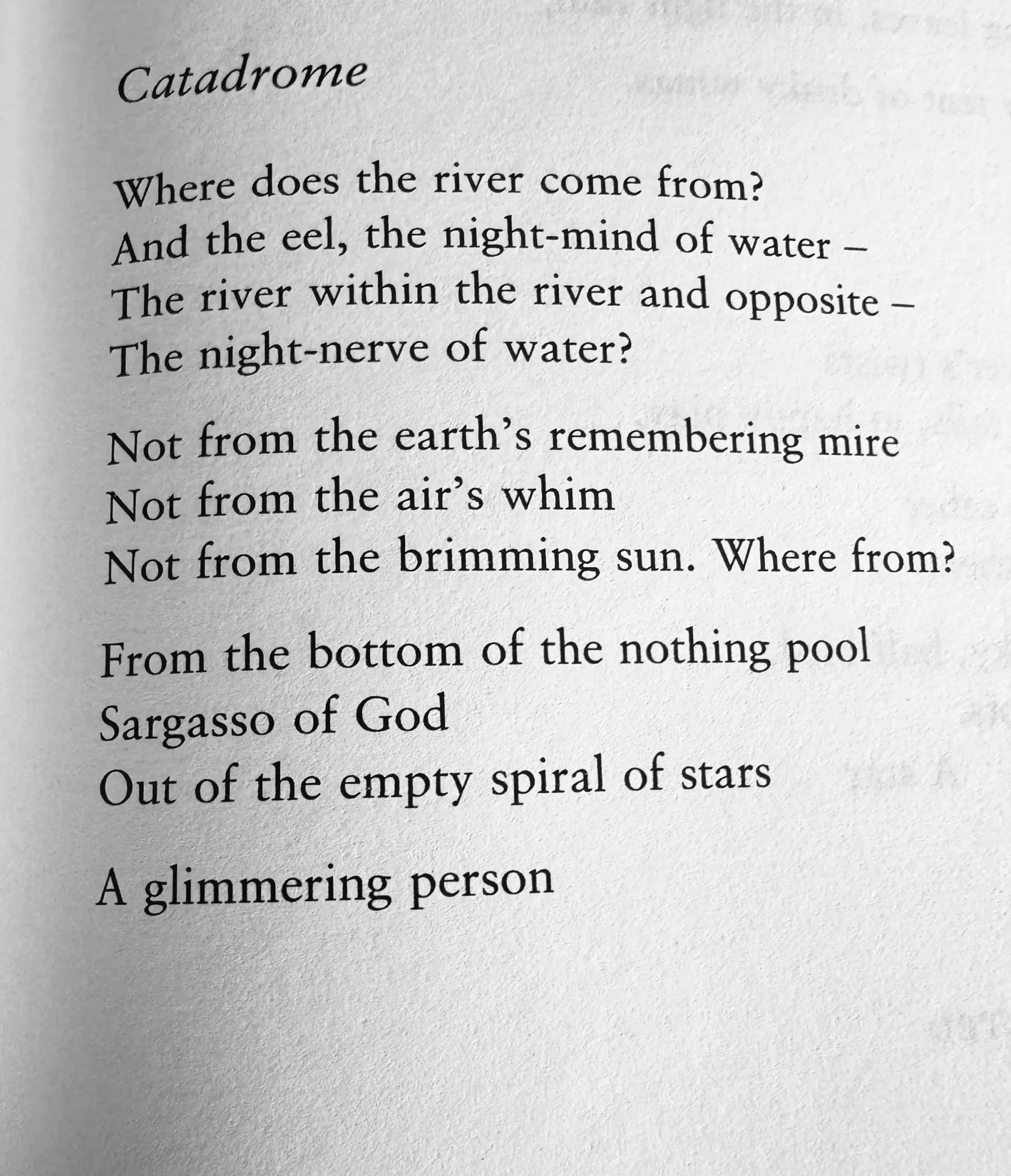 POEM Catadrome Ted Hughes R Poetry