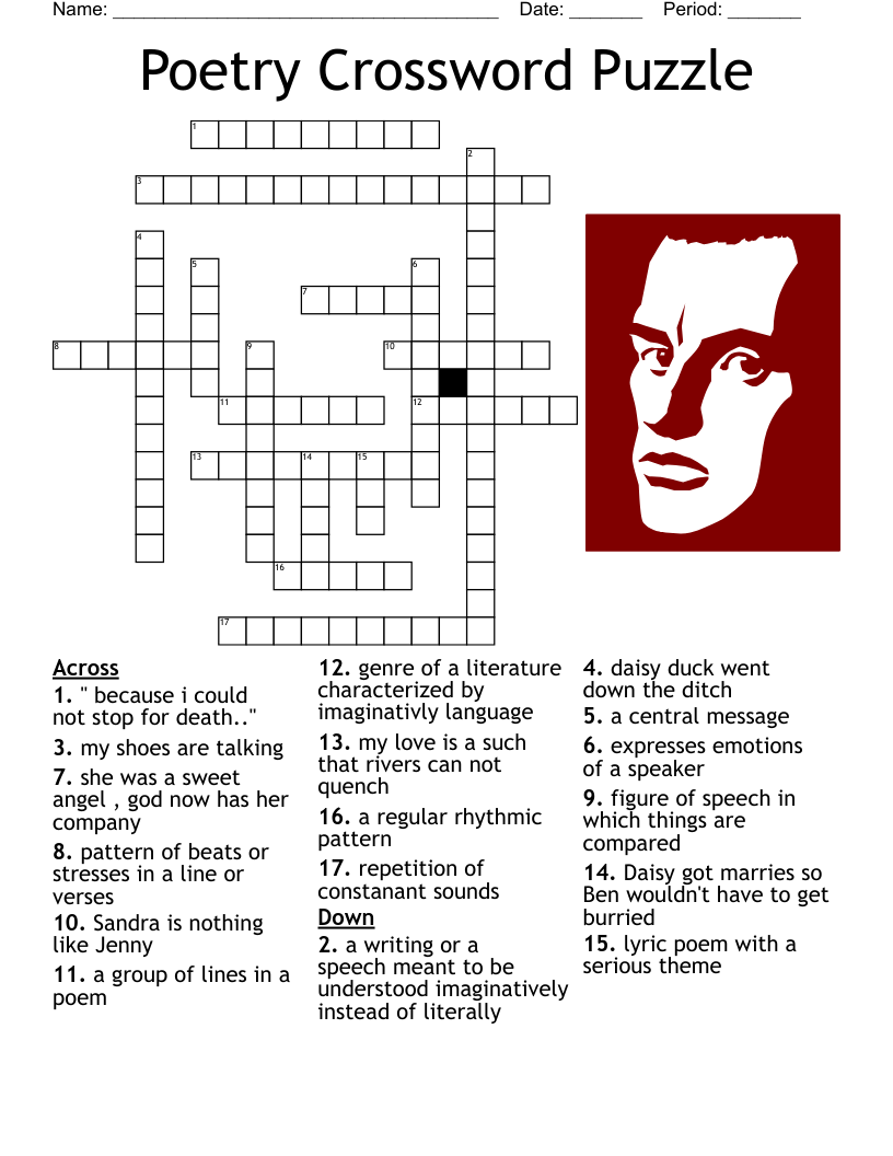 Poetry Crossword WordMint Poetry Crossword WordMint
