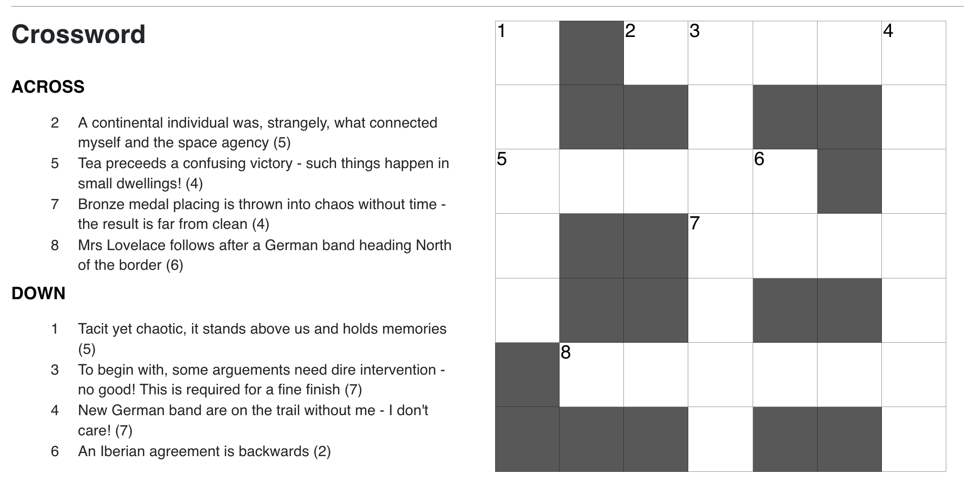 POTD My First Attempt At Writing A Cryptic Crossword Please Let Me Know Your Thoughts And Feedback R crosswords POTD My First Attempt At Writing A Cryptic Crossword Please Let Me Know Your Thoughts And Feedback R crosswords