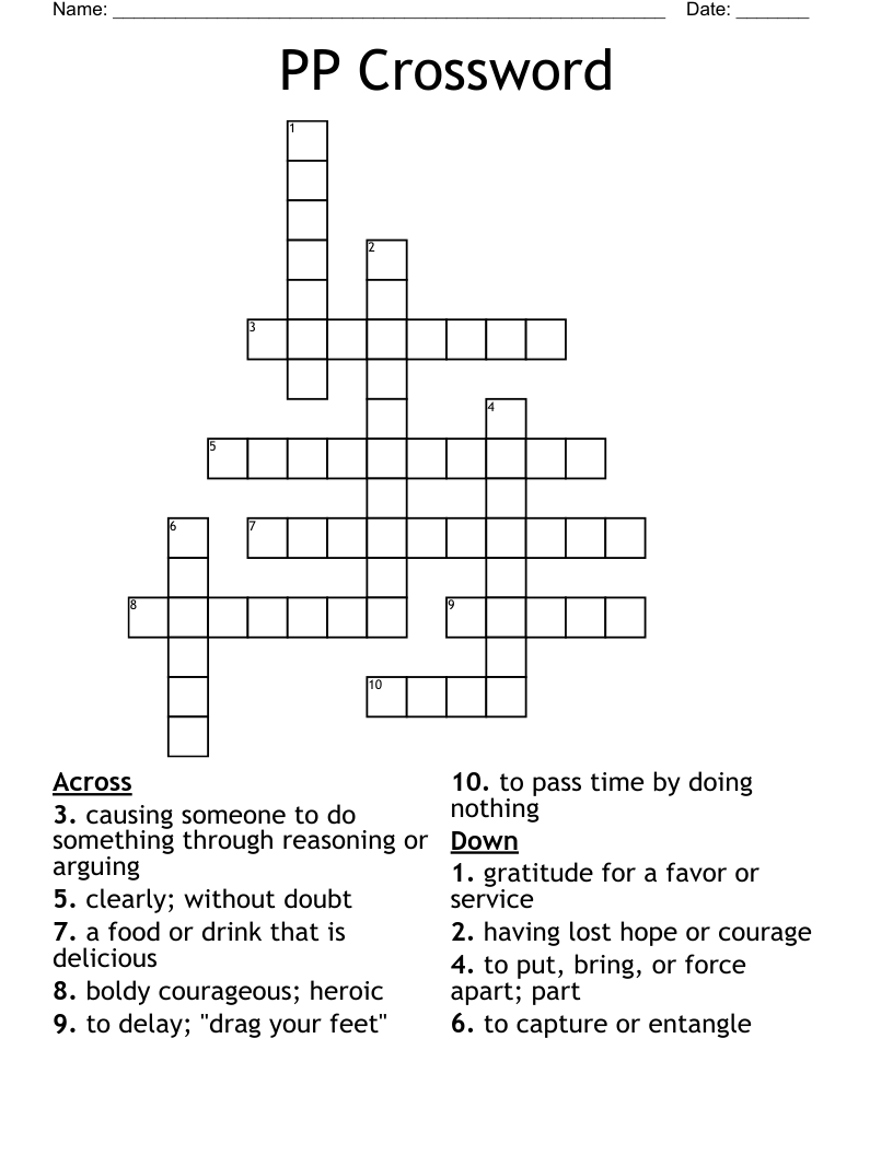 PP Crossword WordMint PP Crossword WordMint