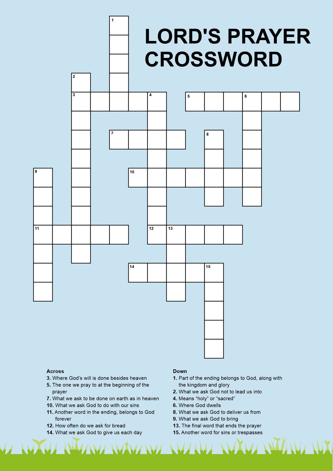 Prayer Crossword Puzzle 16 Free PDF Printables Printablee Prayer Crossword Puzzle 16 Free PDF Printables Printablee