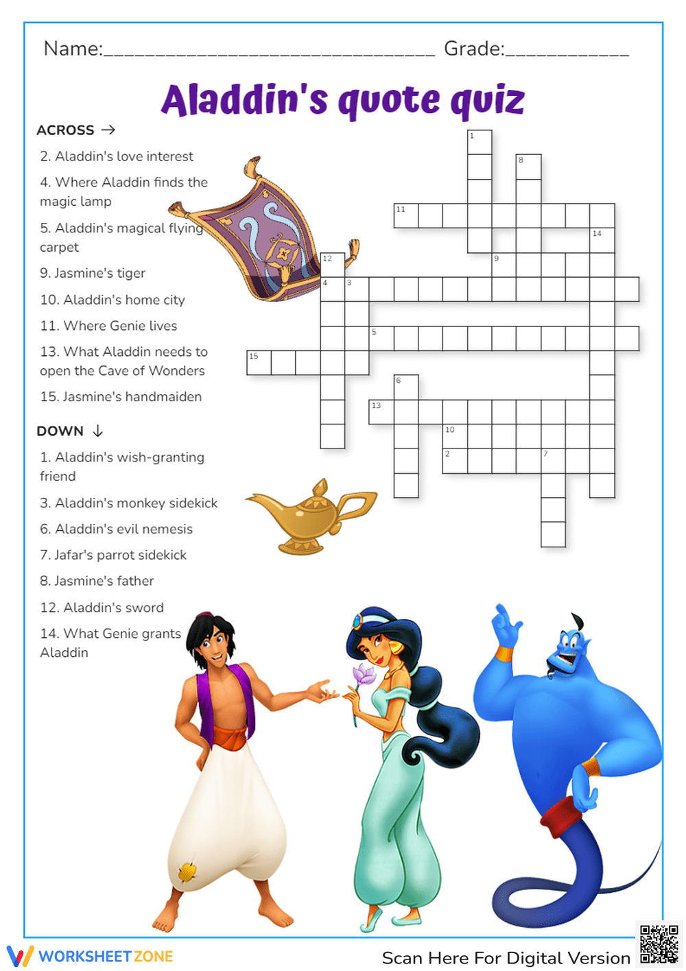 Printable 1st Grade Disney Crossword Puzzles Worksheets Printable 1st Grade Disney Crossword Puzzles Worksheets