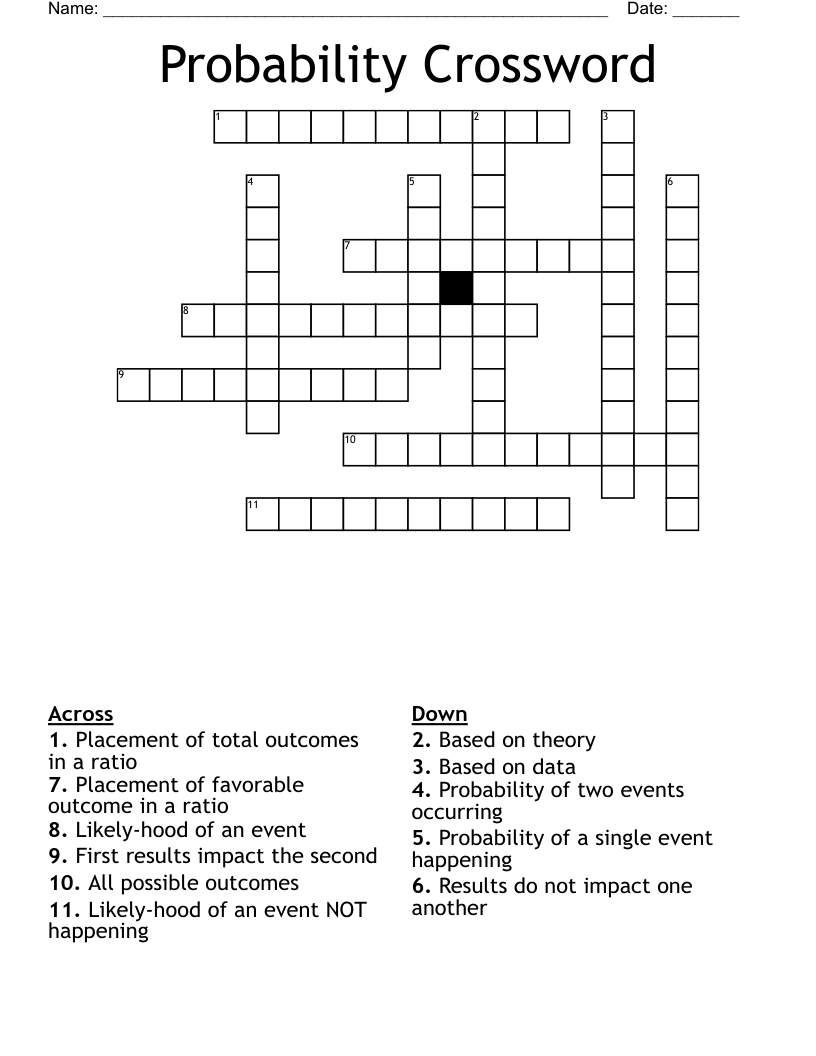 Probability Crossword WordMint