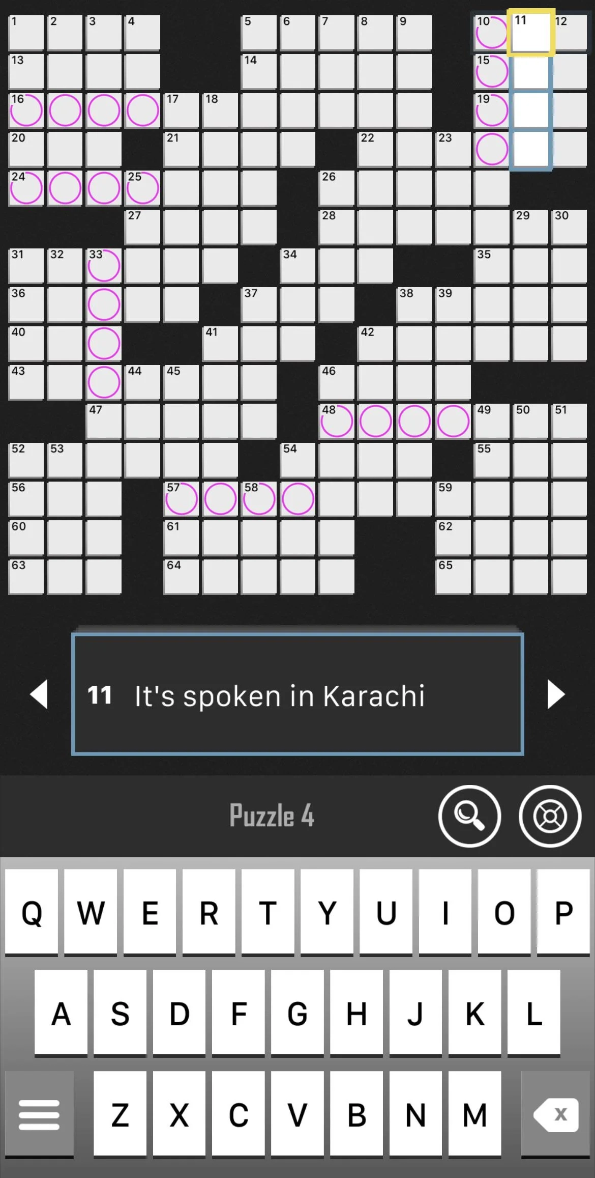 Purple Circles On Redstone Crossword App First Time I ve Seen This What Are They R crossword