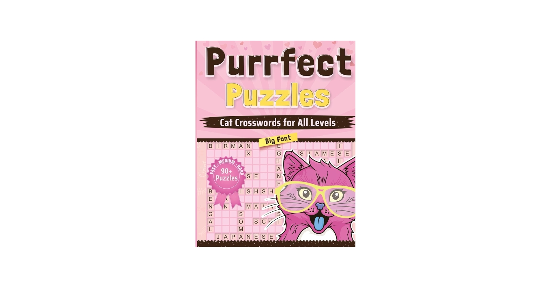 PURRFECT PUZZLES Cat Crosswords For All Levels Easy Medium And Hard Large Print Edition With Kitten And Cat Themes Over 90 Challenging Crossword Puzzles Larsen Corinne 9798870734576 Amazon Books