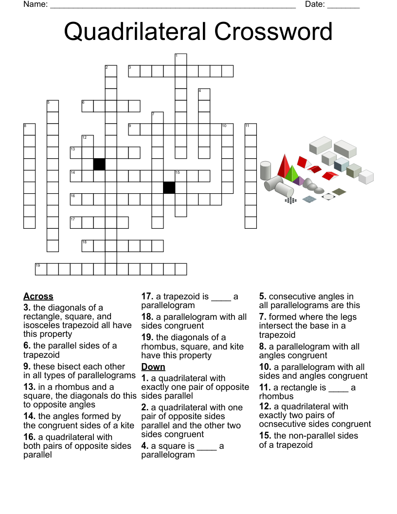 Quadrilateral Crossword WordMint