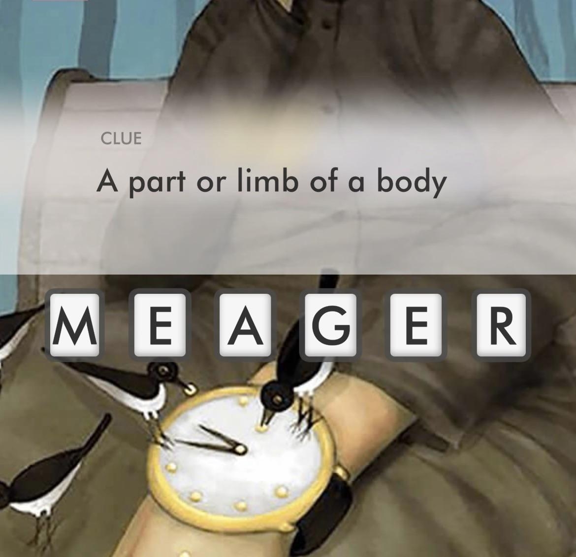 meager crossword clue