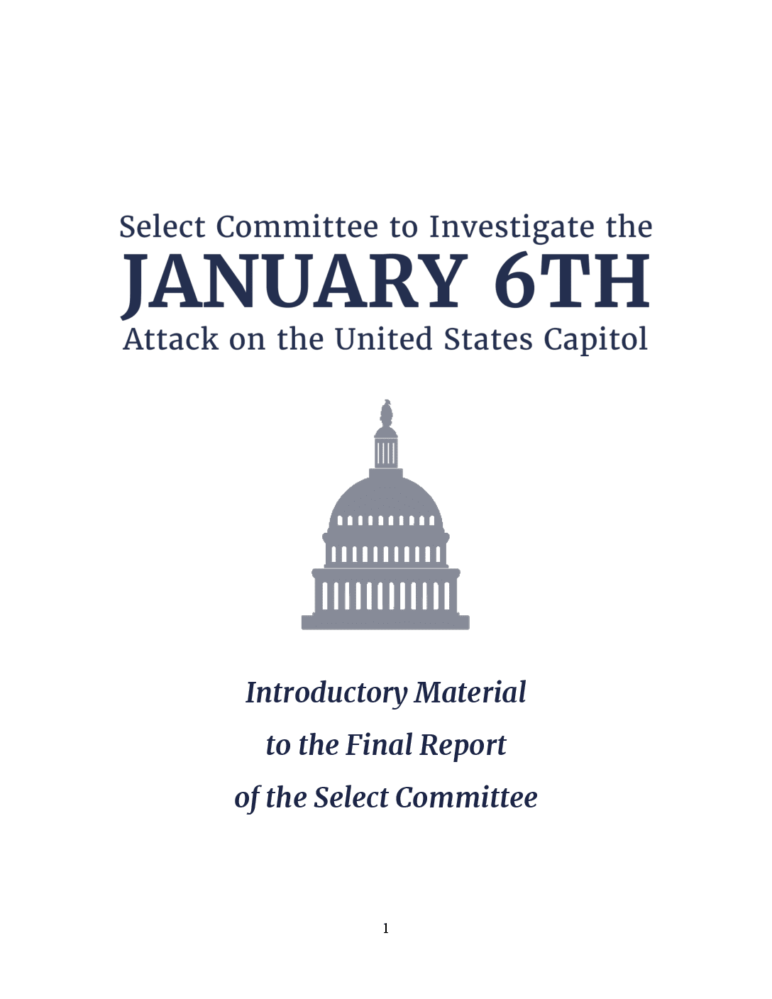 Read The Jan 6 Committee Report Executive Summary The New York Times
