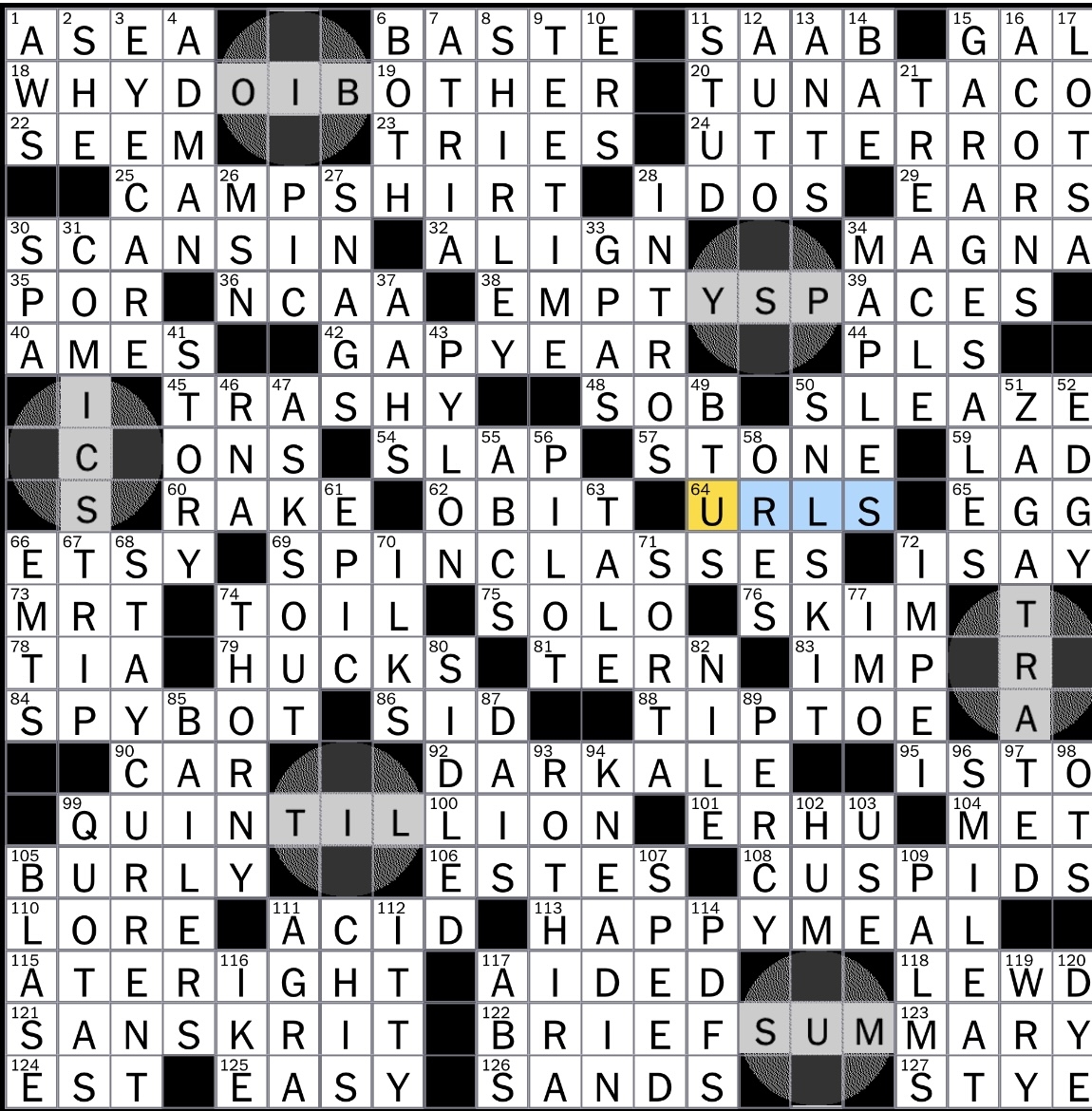 done for laughs nyt crossword