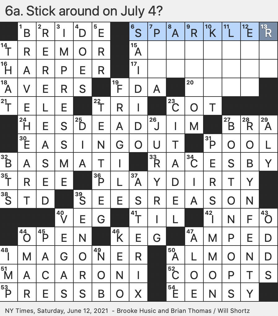 Rex Parker Does The NYT Crossword Puzzle Asexual Informally SAT 6 12 21 Obelix s Friend In Comics Orchestra That Performs An Annual Fireworks Spectacular Cause Of An Uptick In Scottish Rex Parker Does The NYT Crossword Puzzle Asexual Informally SAT 6 12 21 Obelix s Friend In Comics Orchestra That Performs An Annual Fireworks Spectacular Cause Of An Uptick In Scottish