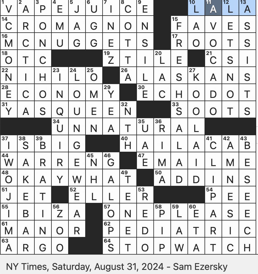 Rex Parker Does The NYT Crossword Puzzle August 2024