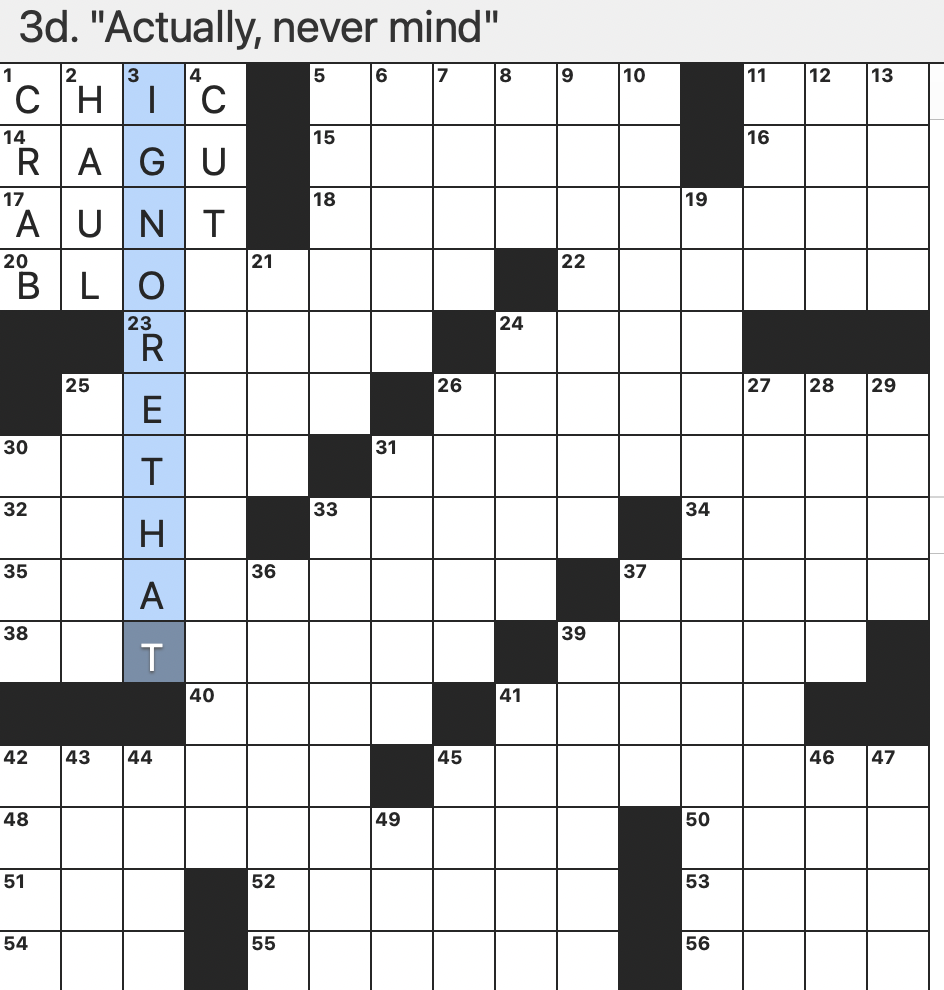 neighborhoods flavor crossword clue