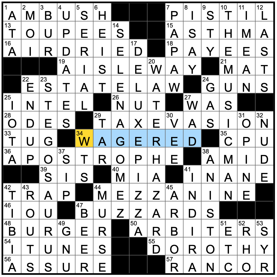 illwill crossword clue