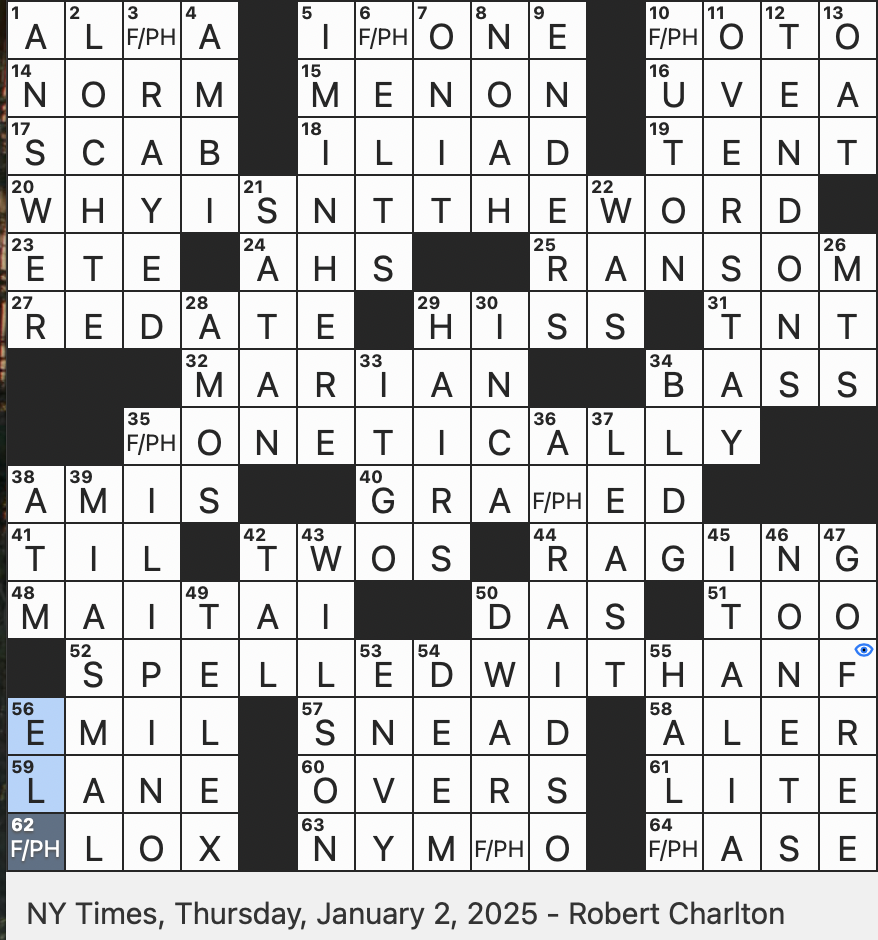 Rex Parker Does The NYT Crossword Puzzle Early Text Messager THU 1 2 25 Flower Whose Name Means flame In Ancient Greek Start Of A Quip By Comic Steven Wright 