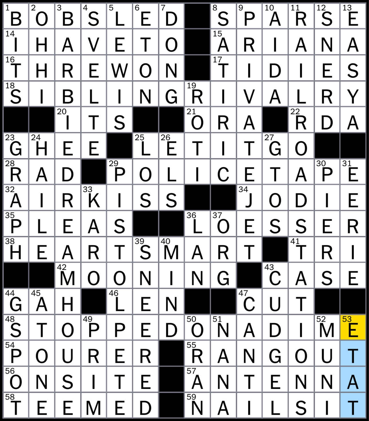 Rex Parker Does The NYT Crossword Puzzle First Name Of The Princess Of Pop SAT 6 21 25 Old fashioned Club Kitchen Alternative To Tallow Donned Quickly Performs A Perfect
