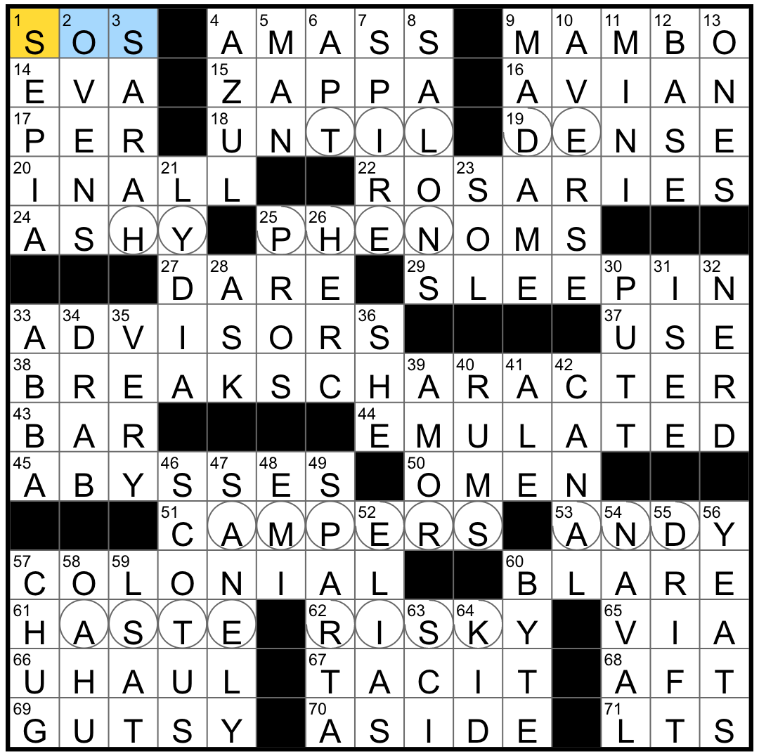 seriously now crossword clue