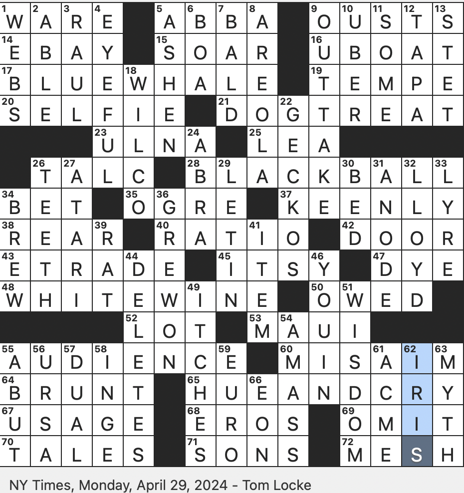 Rex Parker Does The NYT Crossword Puzzle Lizards With Sticky Toe Pads MON 4 29 24 Unorthodox Spot From Which To Take A Meeting While Working From Home Point At An