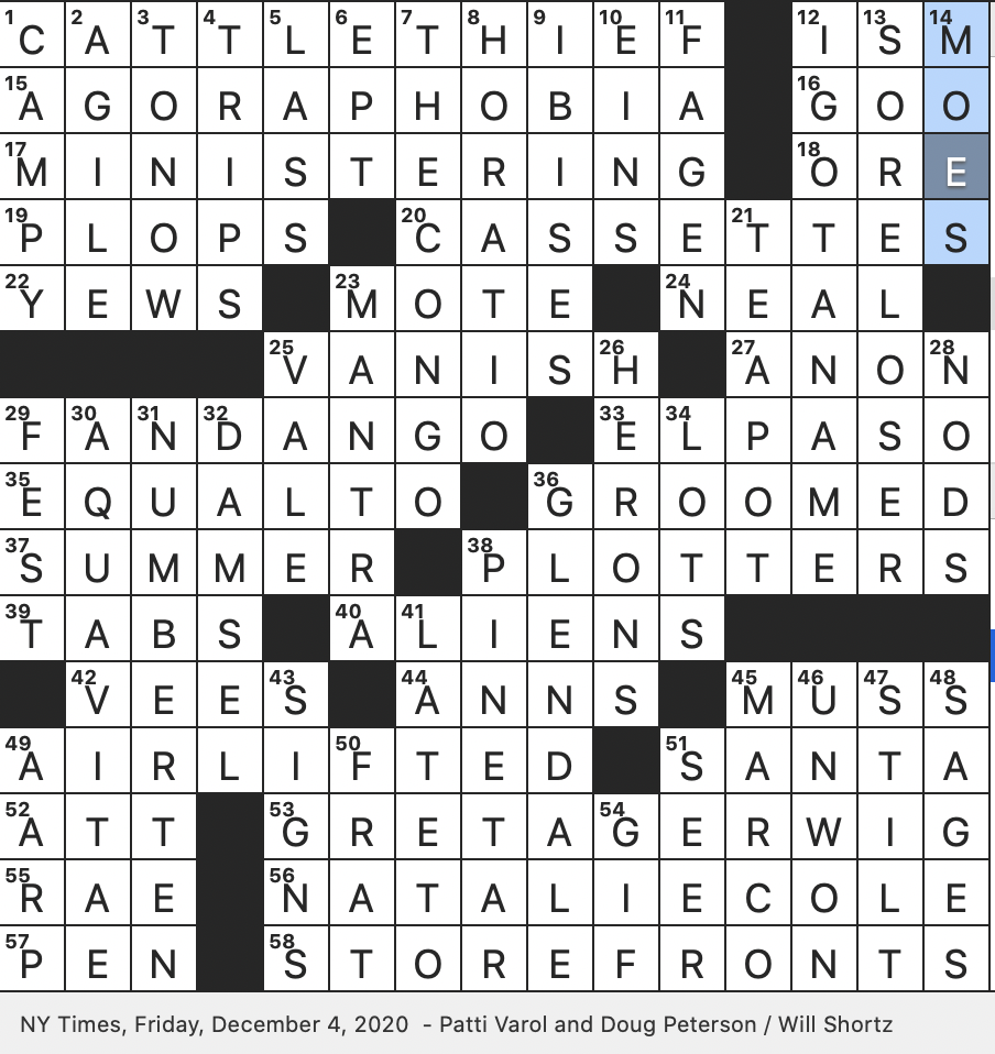 election loser crossword clue