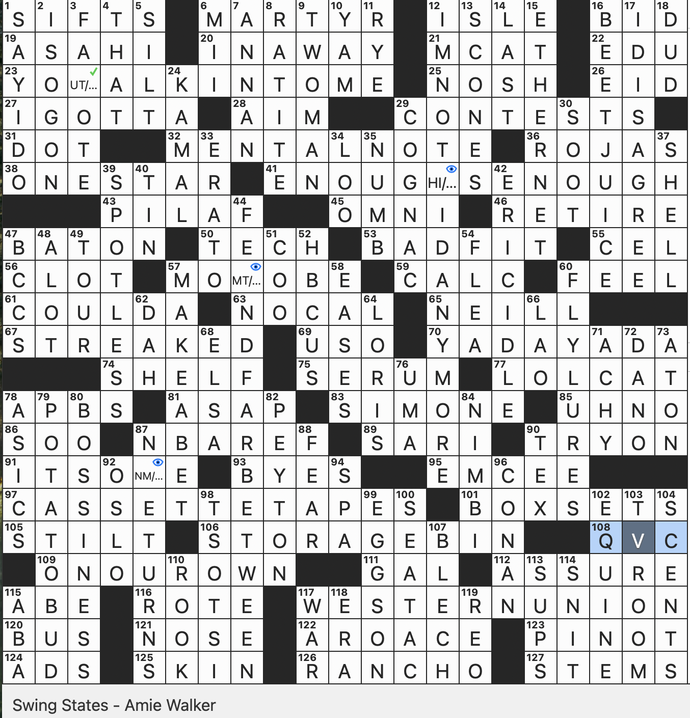 Rex Parker Does The NYT Crossword Puzzle M L B Shortstop Miguel SUN 11 9 25 Nocturnal Primate Of The Indian Forest Handcrafted Items In A Fishing Tackle Box The Smith