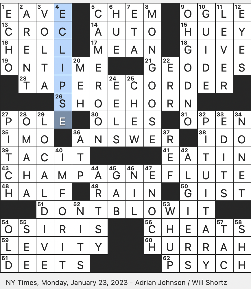 grub nyt crossword