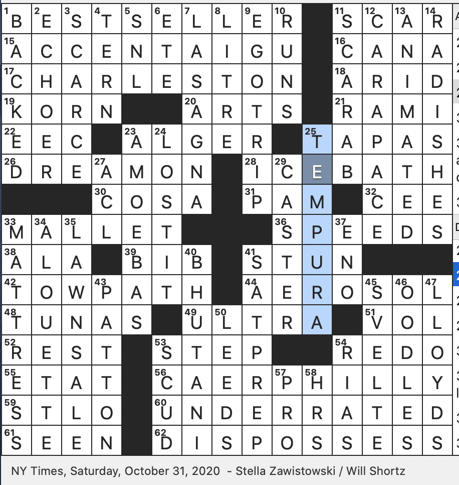 Rex Parker Does The NYT Crossword Puzzle October 2020