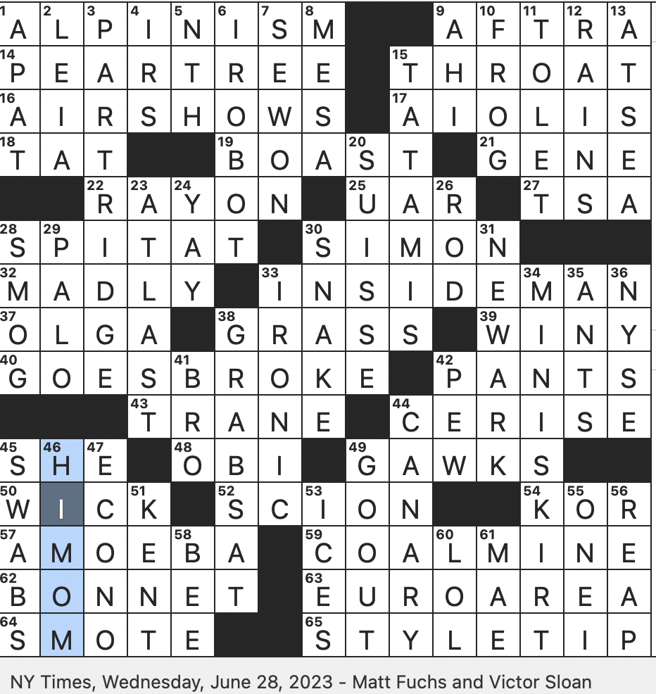 Rex Parker Does The NYT Crossword Puzzle Onetime Boxy Toyota WED 6 28 23 Saxophonist Who Pioneered Modal Jazz To Fans Classic Collection From The Magazines Super Science Stories And Astounding