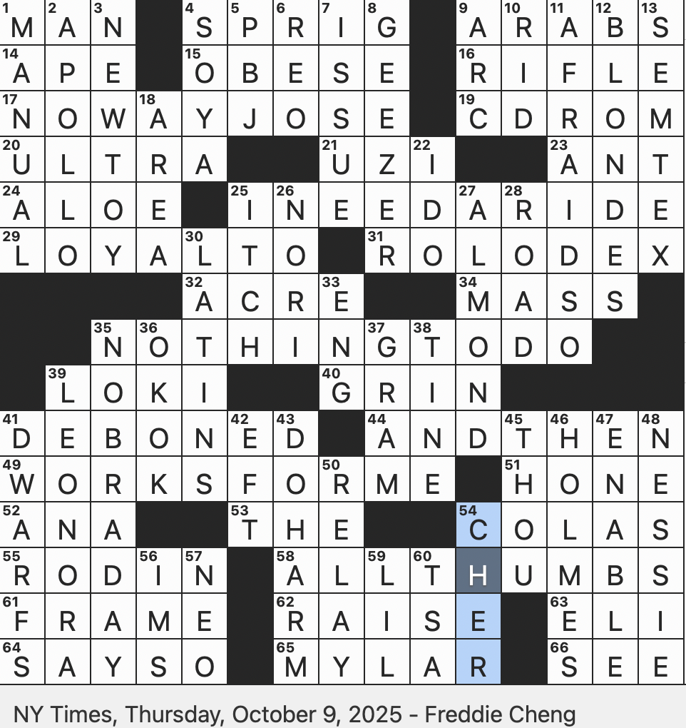 Rex Parker Does The NYT Crossword Puzzle Plastic Explosive Used In Many Demolitions THU 10 9 25 Cutesy Name For A Certain Leviathan Some Ancient Italians Storage Device That Has