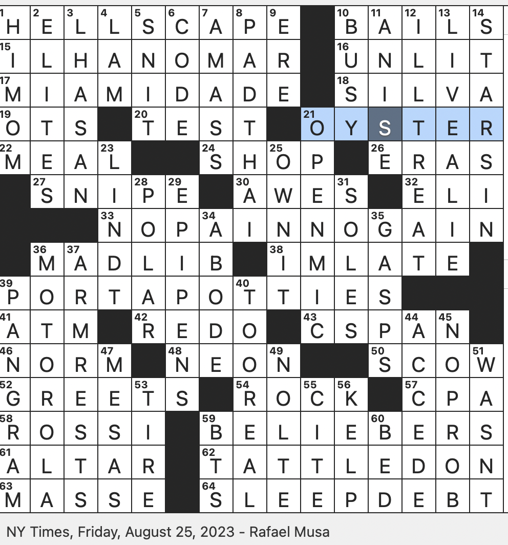 Rex Parker Does The NYT Crossword Puzzle Portmanteau In 2010s Fandom FRI 8 25 23 Nickname That Drops an Most Populous Majority Hispanic County In The U S Fries Krusty Krab Menu