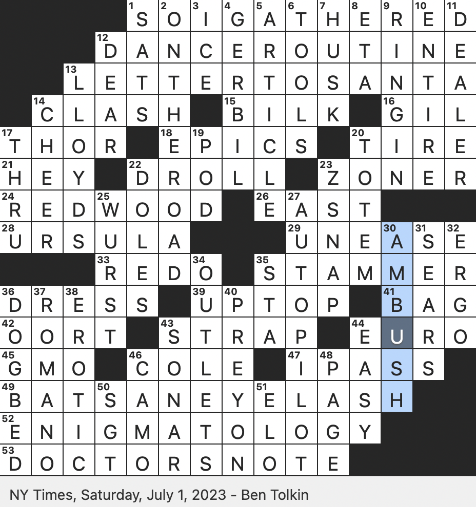 Rex Parker Does The NYT Crossword Puzzle Sassy Letter shaped Gesture Accompanying A Retort SAT 7 1 23 Chess Ranking System Named For A Hungarian Physicist George In Aviation Slang German